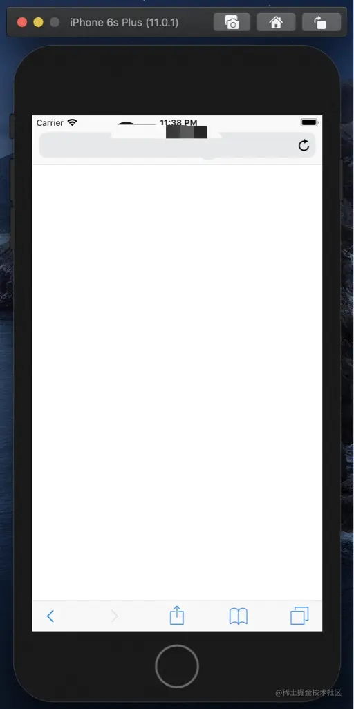 iPhone 6S Plus模拟器出现白屏
