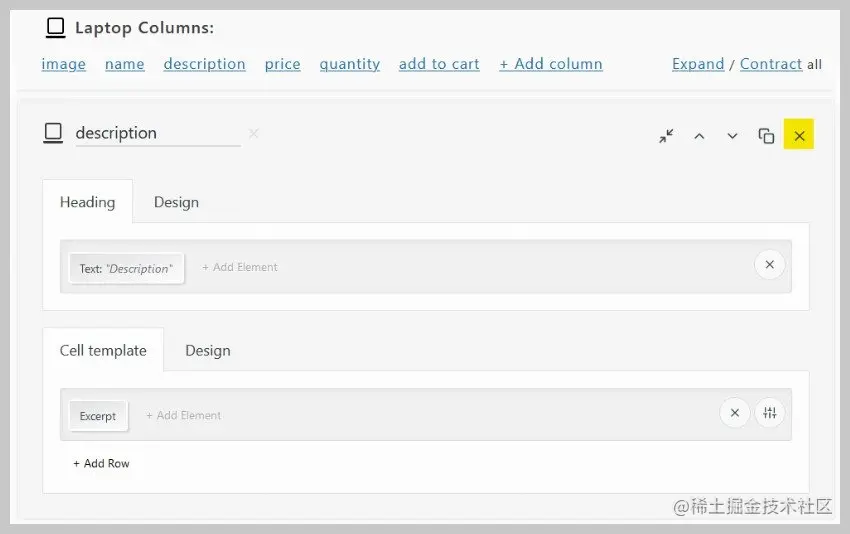 WooCommerce Product Table Column Description