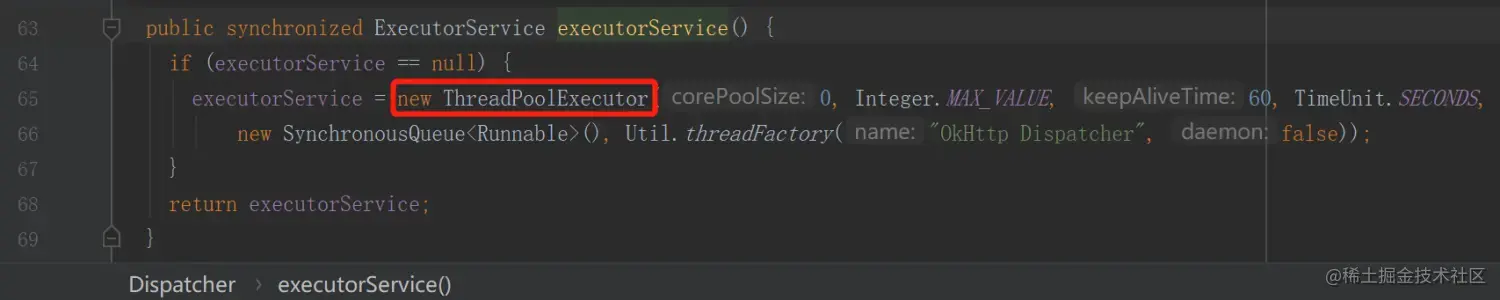 注意这里的synchronized关键字，保证executorService的同步特性；