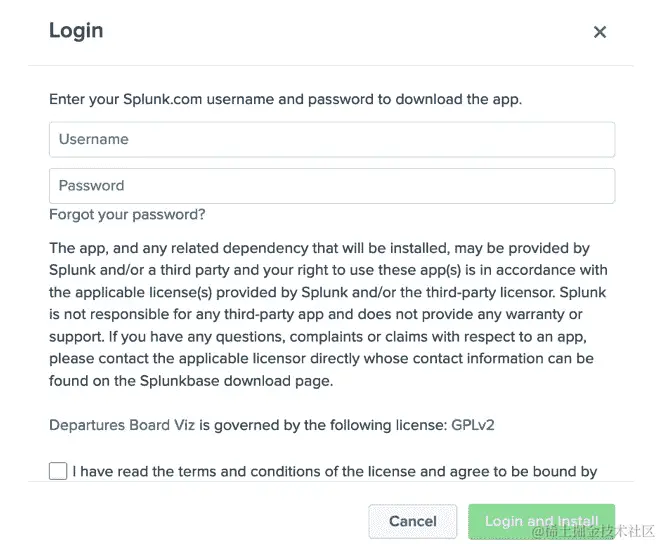 图 14.35：安装 Departures Board Viz 应用