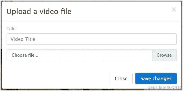 使用上传表单在应用程序中插入视频文件