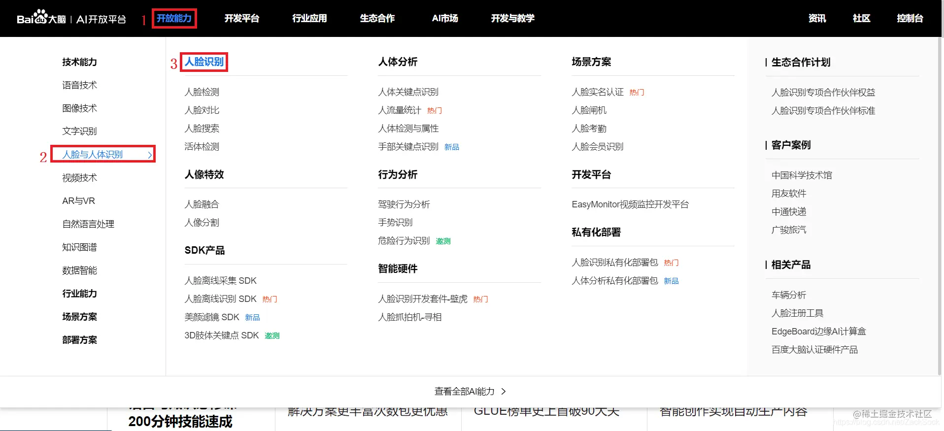 AI开放平台界面