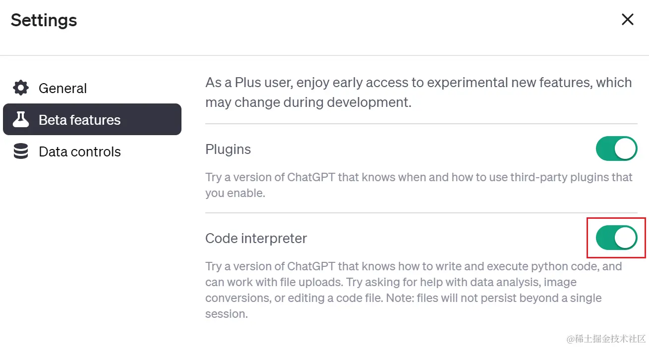 project 10 chatgpt beta features code interpreter