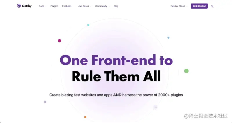 Gatsby官网截图