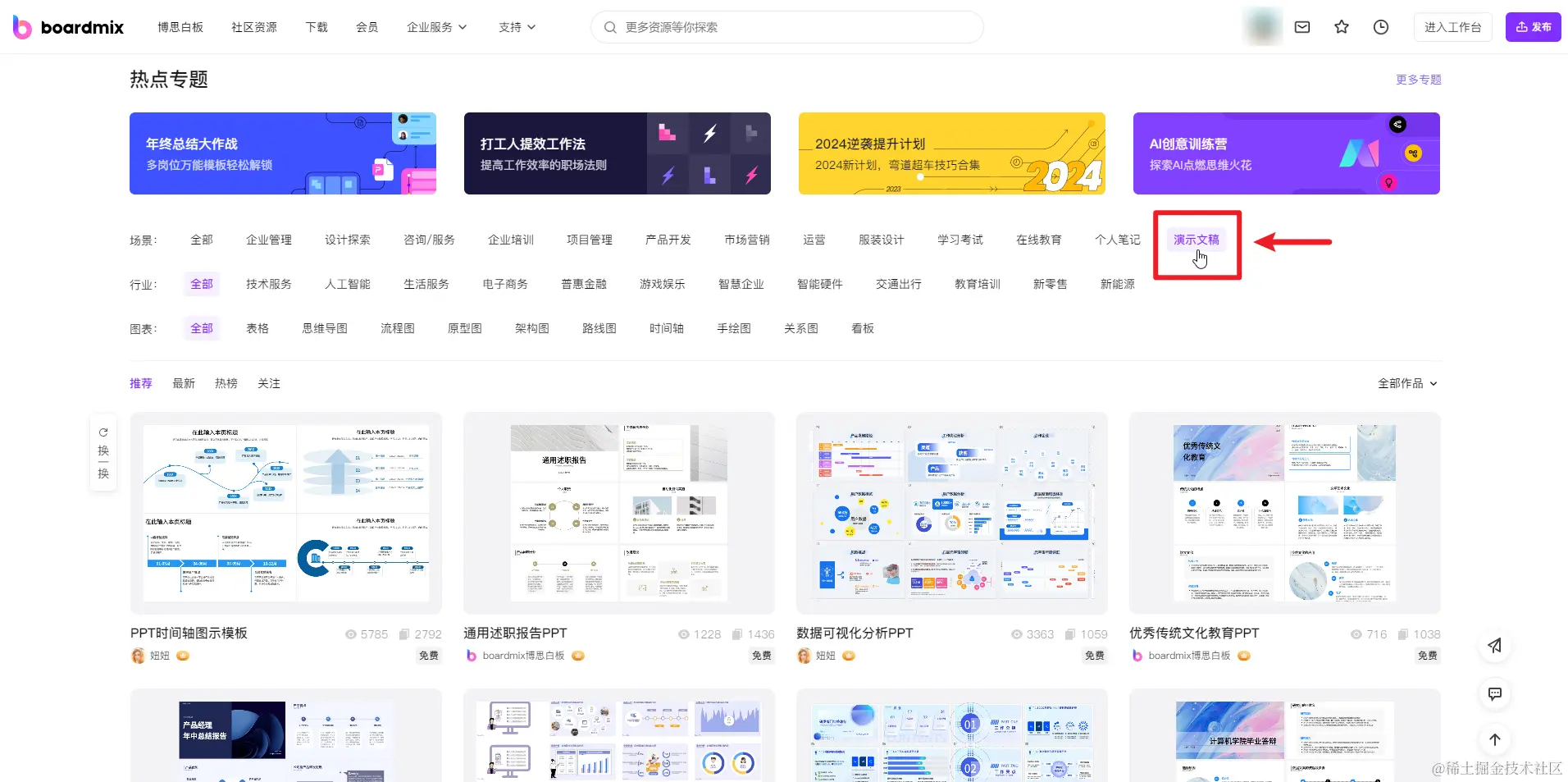 *PPT模板网站boardmix模板社区