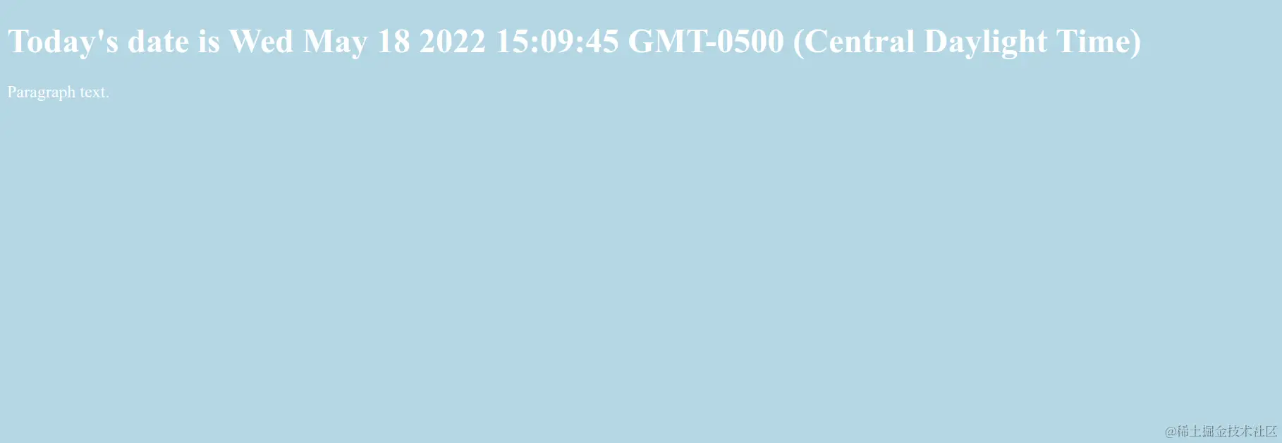 JavaScript Console date with a paragraph appended