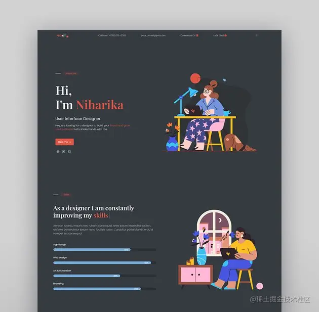 Prokit - Personal Portfolio Template 