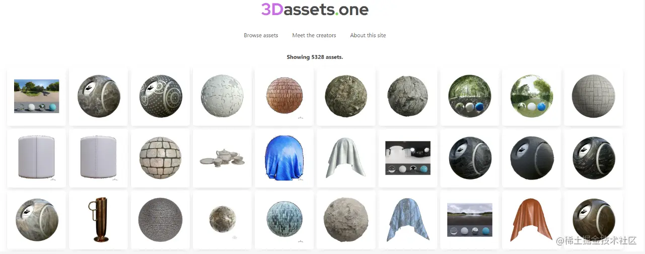 3dasset.one网页截图 - 瑞云渲染