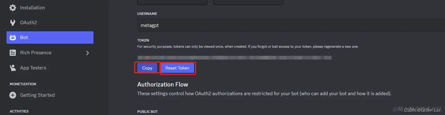 get token