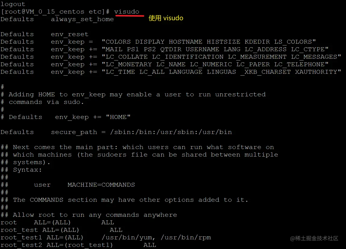 linux极简小知识：8、Centos下sudo权限提升，s