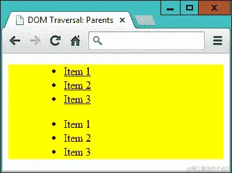 比较parents和parentsUntil方法