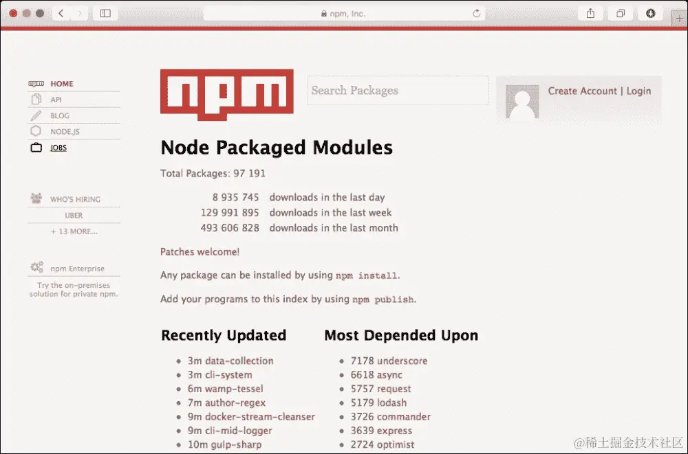 关于 Node 包管理器