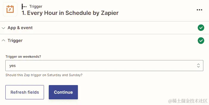 图 7.12 – 自定义每小时触发事件概览