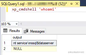 checking the windows user used to execute Windows commands