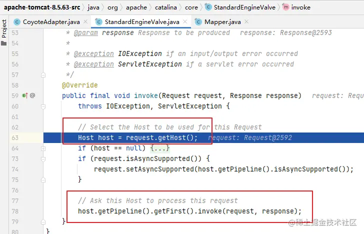 StandardEngineValve.invoke()