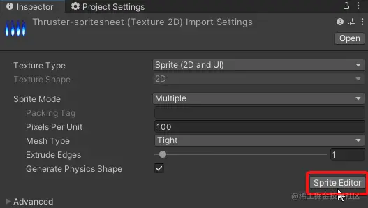 打开精灵编辑器
