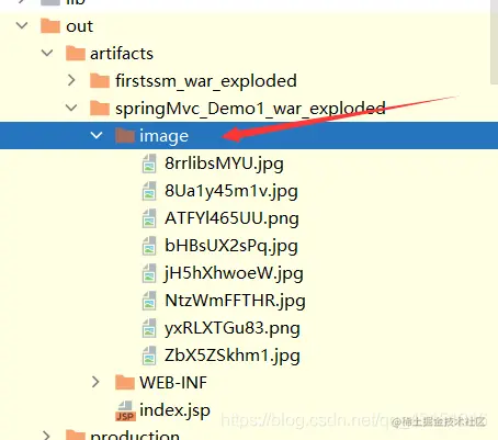 上传的图片放到了服务器里