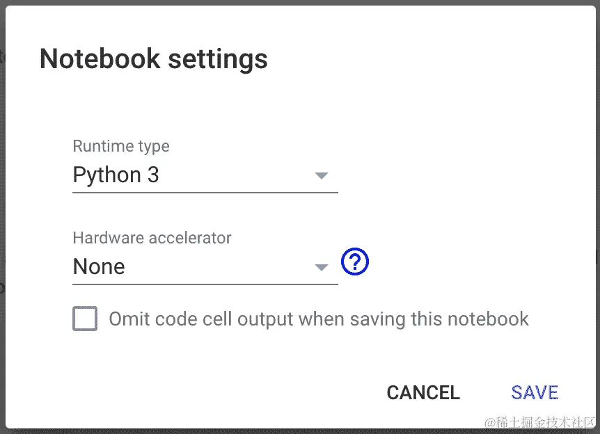 “笔记本设置”框