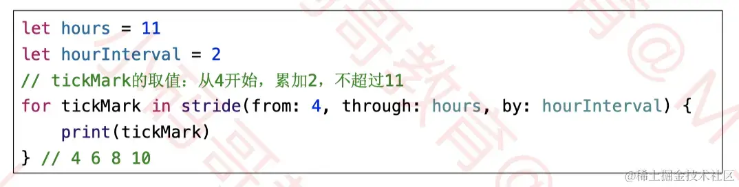 带间隔的区间值