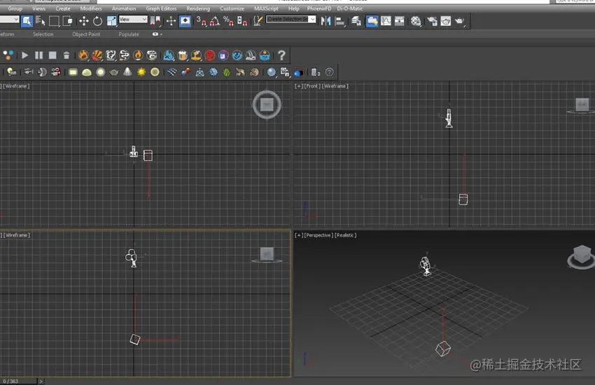 3D相机和一个假人