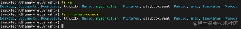 Format-ls-command-output