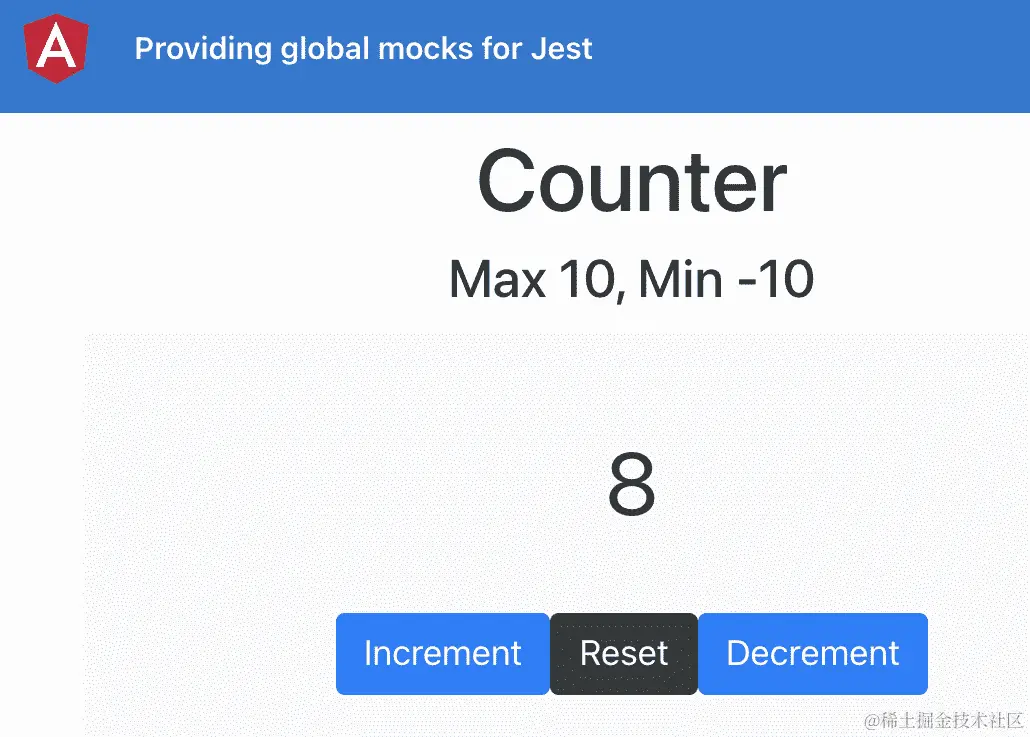 图 10.4 - 在 http://localhost:4200 上运行提供全局模拟的 jest 应用程序