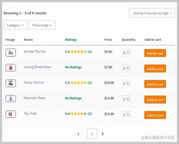 WooCommerce Product Table with Filters