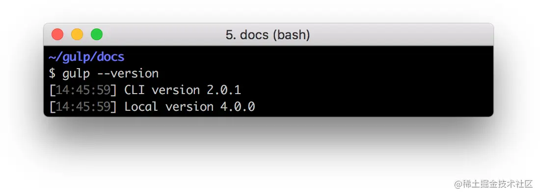 Output: CLI version 2.0.1 & Local version 4.0.0