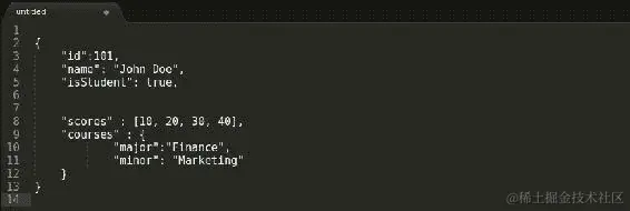 带有 JSON 的 Hello World 程序