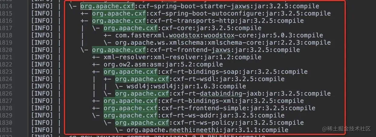 图4 项目maven依赖树