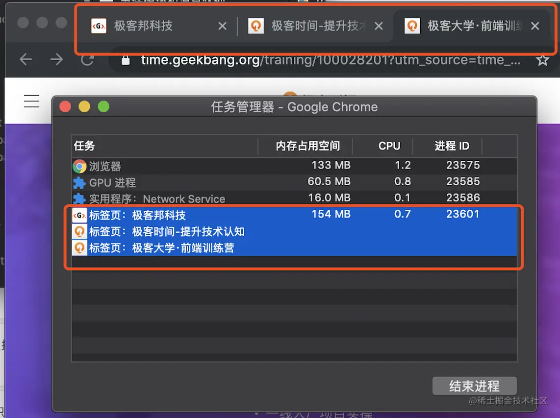 多个页面运行在一个渲染进程中!