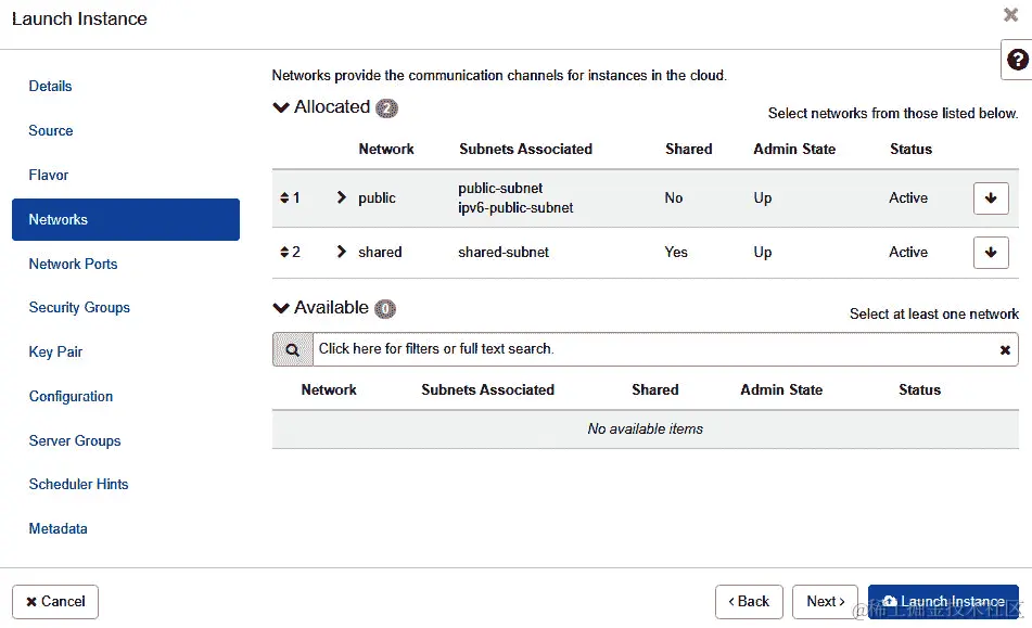 图 12.21 – 实例网络配置