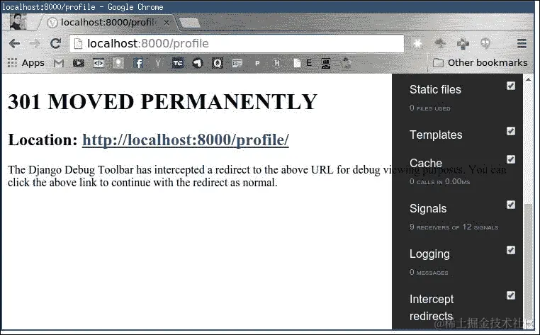 安装 Django 调试工具栏