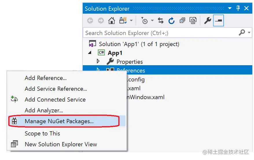 在 Visual Studio 中安装和使用包（仅适用于 Windows）