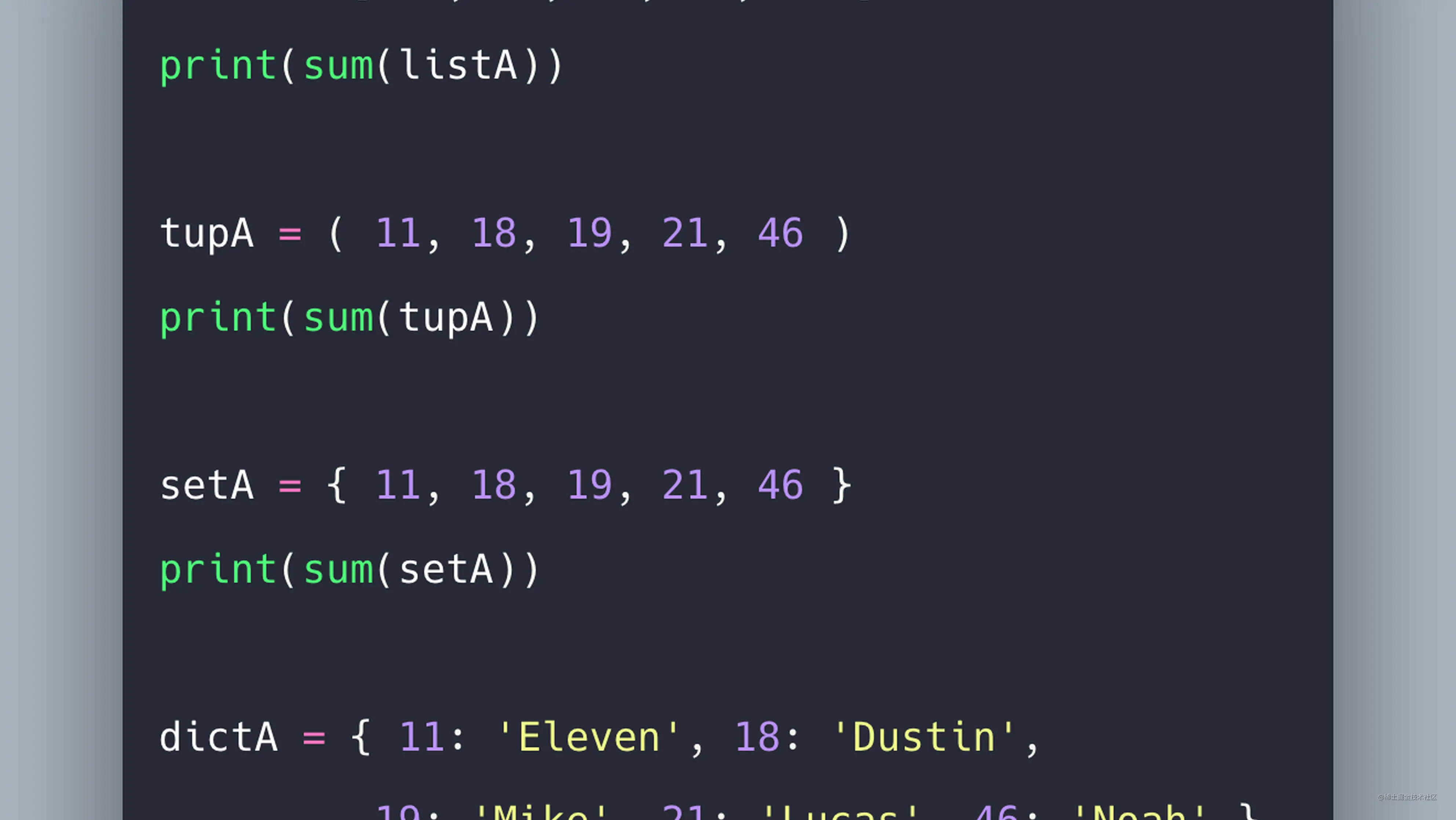 Python sum：如何计算list和tuple的总和- 掘金
