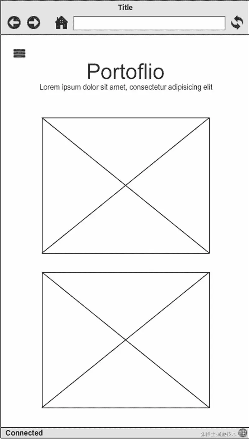 检查投资组合网站布局