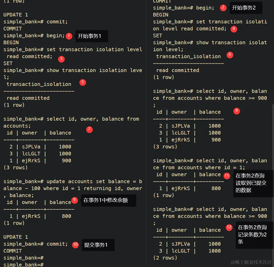 read committed in Postgres
