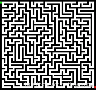 由Depth First Search Algorithm生成的51行51列迷宫