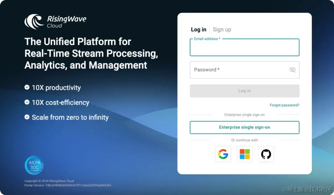 RisingWave Cloud：帐户注册和登录