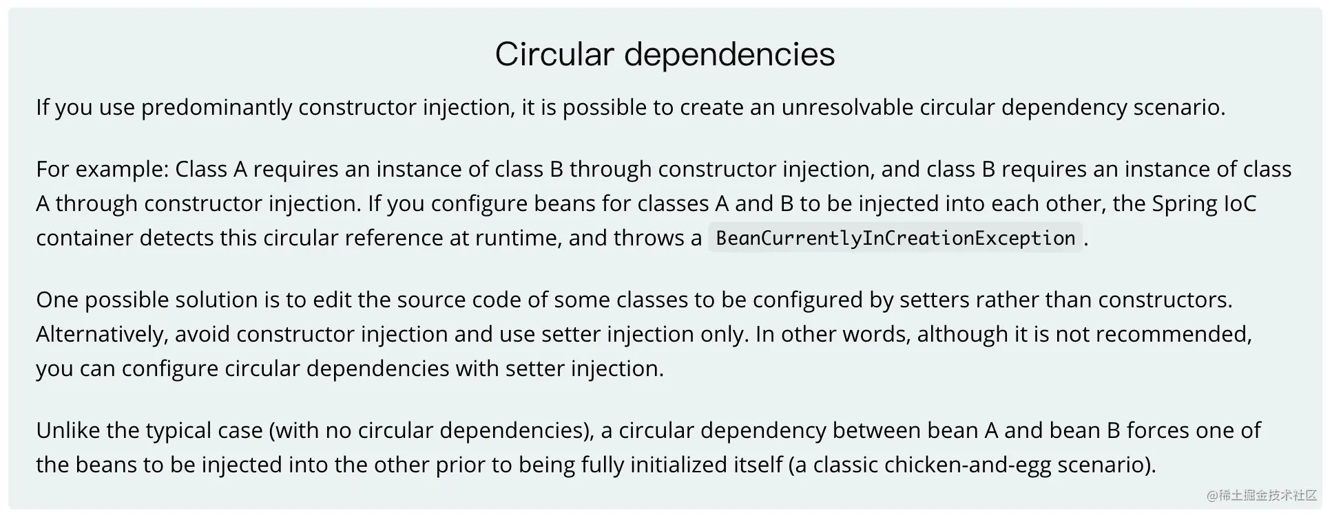 Circular dependencies