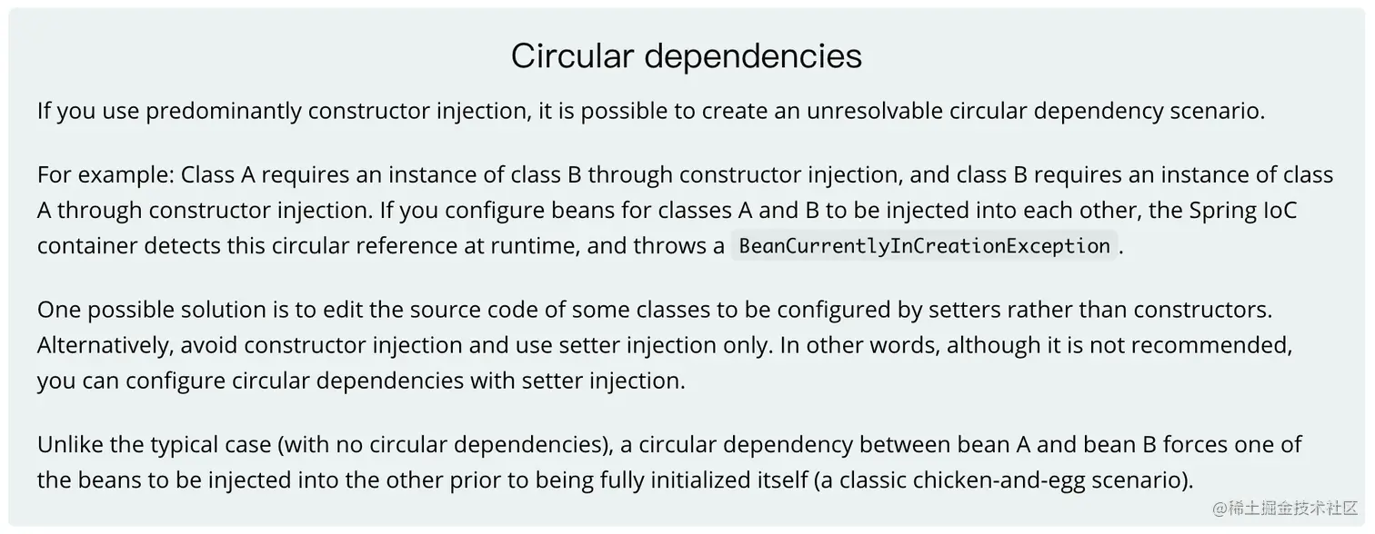 Circular dependencies