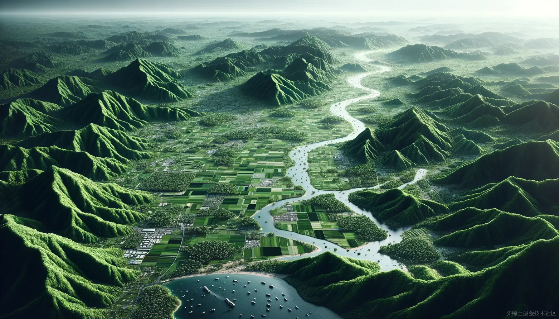 DALL·E 2023-12-23 17.33.34 - Visualize an entire country as a vast landscape of cilantro. From the mountains to the plains, every inch of land is covered in a lush blanket of cila.png