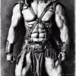 He-Man in the 1880s, created by Stable Diffusion.