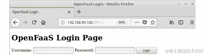 图 9.44：调用无服务器网站功能的登录页面