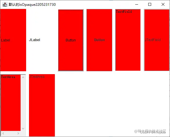 JLabel默认看不到背景色