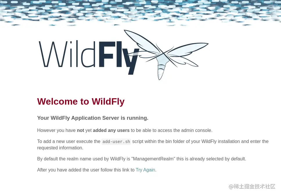 WildFly welcome page