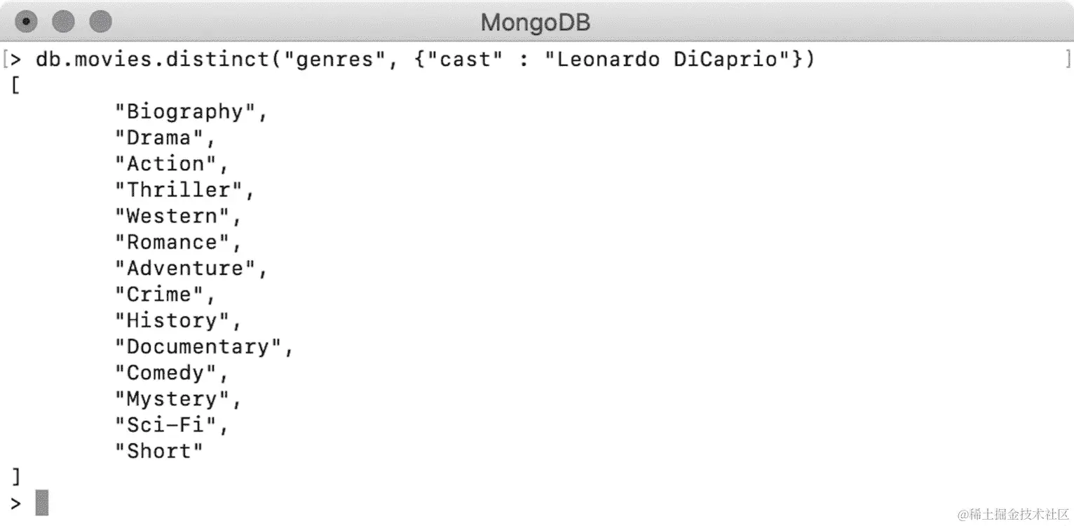 图 4.10：莱昂纳多·迪卡普里奥主演的电影类型