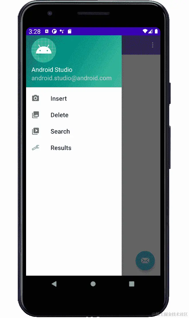 图 26.2–NavigationView 布局