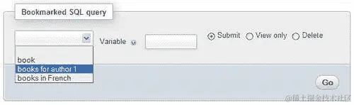 从书签列表中调用书签