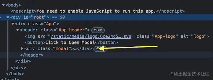 Modal Without React Portals